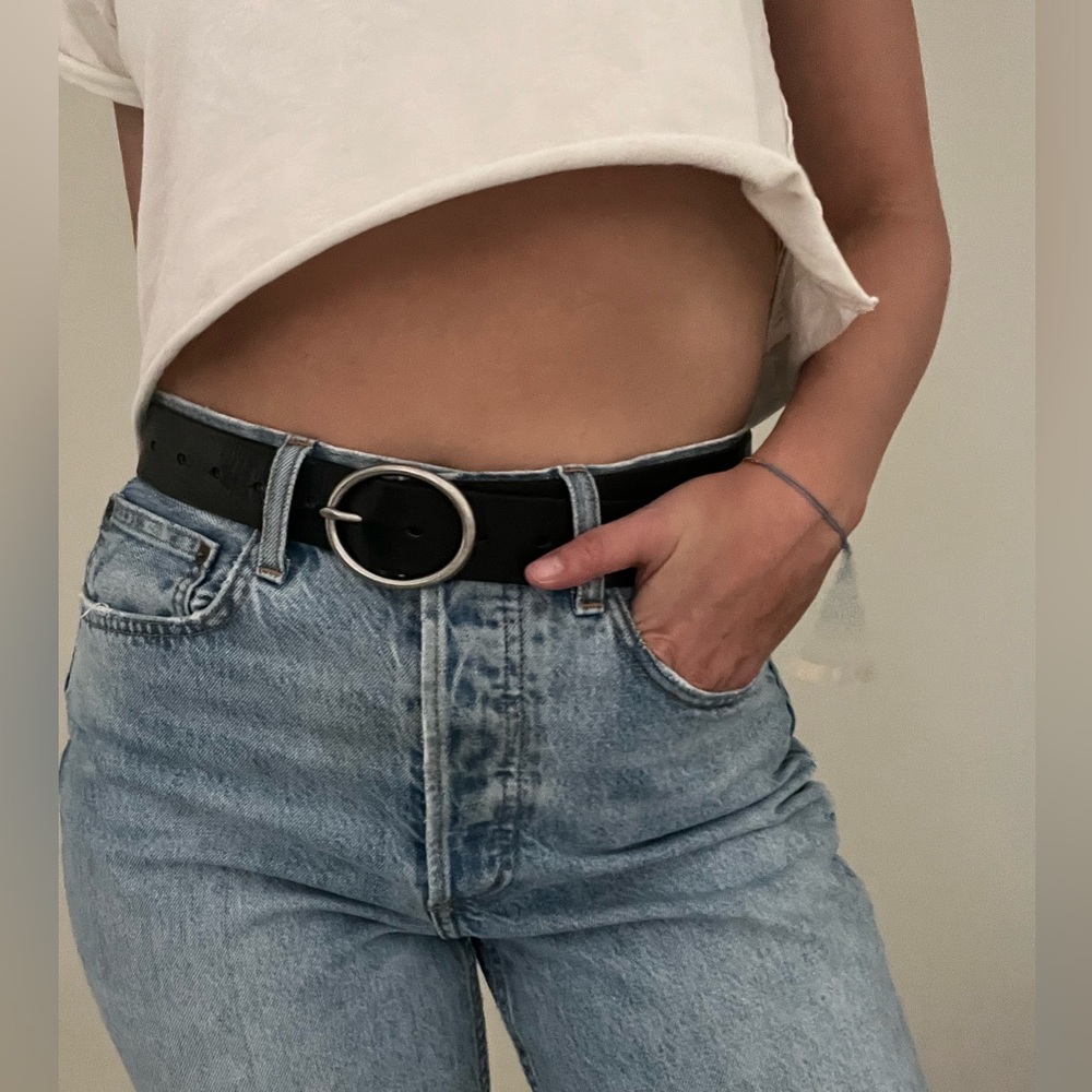 Black Buckled Belt